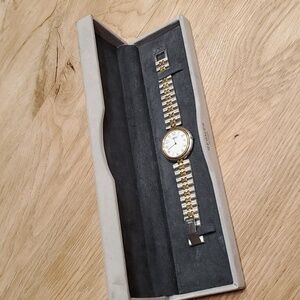 Hermes Men's Profile Watch Gold Plated and Stainless Steel with Hermes Box